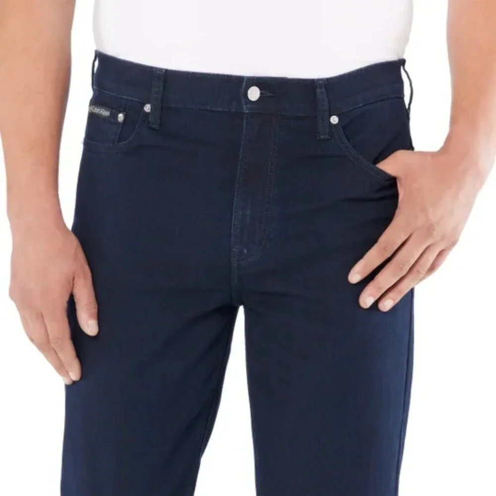 Calvin Klein Men's Denim Jean Straight Fit Stretch Denim Coin Pocket